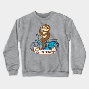 Sloth bicycle Crewneck Sweatshirt